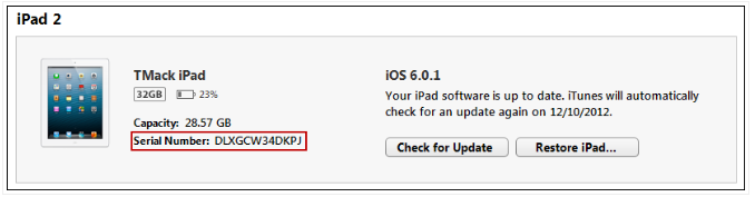 Reset ipad with serial number Reset ipad with serial number